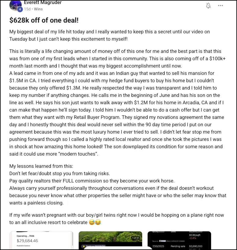 Everett. $628,000 off one deal.
